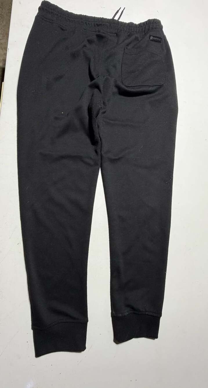 Southpole Men's Black Jogger Pants with Zipper Pockets and Drawstring Waist